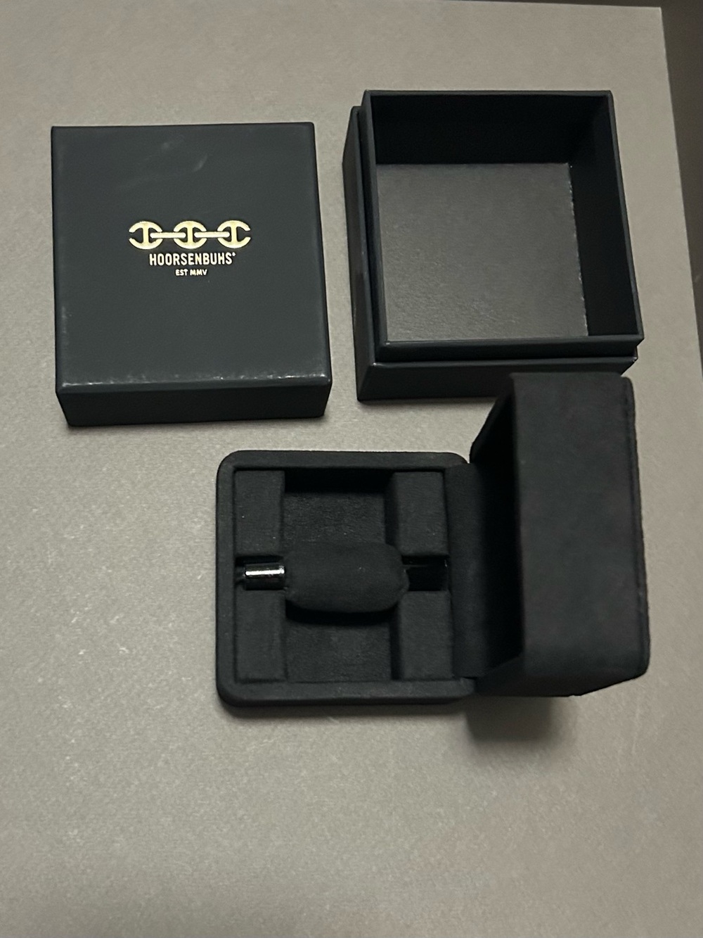 Hoorsenbuhs Black Ring Box - Luxury Jewelry Presentation